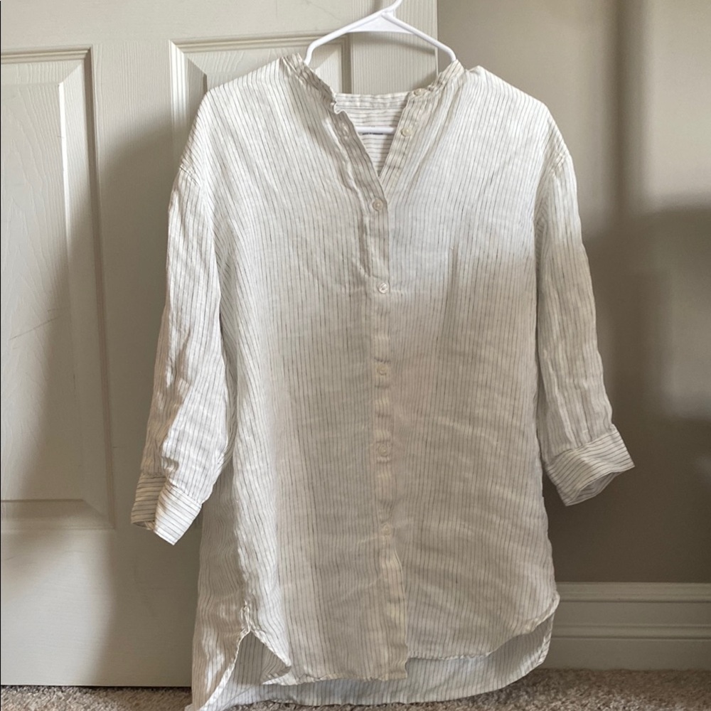 women’s White Striped Shirt